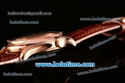 Patek Philippe Calatrava Swiss ETA 2824 Automatic Rose Gold Case with Champagne Dial and Stick Markers