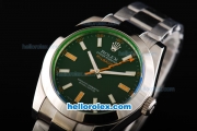 Rolex Milgauss Oyster Perpetual Rolex 3131 Automatic Movement Full Steel with Black Dial