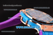 Hublot Big Bang Tutti Frutti 38MM Chrono Miyota OS20 Quartz Rose Gold Case with Blue Dial Stick/Numeral Markers and Diamonds Bezel