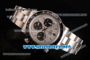 Rolex Daytona Vintage Chrono Miyota OS20 Quartz Steel Case/Bracelet with Silver Dial and Stick Markers