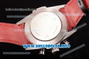 Tudor Fastrider Miyota OS20 Quartz Steel Case with Red Dial and Silver Arabic Numeral Markers