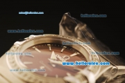 Omega Constellation Swiss Quartz Steel Case with Diamond Bezel and Brown Dial-Stick Markers