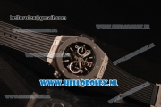 Hublot Big Bang Unico Chrono Swiss Valjoux 7750 Automatic Steel Case with Black Dial and Black Rubber Strap - 1:1 Original