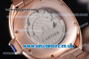 Cartier Cle de Cartier Asia ST16 Automatic Rose Gold Case with White Dial Rose Gold Bracelet and Roman Markers