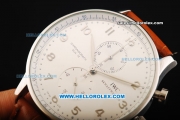 IWC Schaffhausen Portuguese Working Chronograph Quartz with White Dial