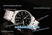 IWC Pilots Asia ST16 Automatic Full Steel with Black Dial and White Stick/Arabic Numeral Markers