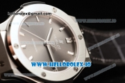 Hublot Classic Fusion Japanese Miyota 9015 Automatic Movement Steel Black Dial and Stick Markers Leather Strap (JF)