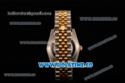Rolex Datejust Asia Automatic Yellow Gold/Steel Case with Diamonds Bezel Red Dial and Diamonds Markers (BP)