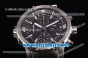 IWC Aquatimer Chrono Swiss Valjoux 7750 Automatic Full Steel with Black Dial and Stick Markers