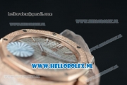 Audemars Piguet Royal Oak Swiss Quartz Rose Gold Case with Grey Dial and Rose Gold Bracelet (EF)