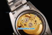 Rolex Datejust Oyster Perpetual Swiss ETA 2836 Automatic Movement Full Steel with Dark Blue Dial and White Stick Markers