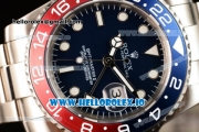 Rolex GTM-Master II 2836 Automatic Steel Case with Blue Dial Dots Markers and Steel Bracelet