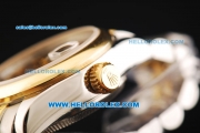 Rolex Datejust Automatic Movement Steel Case with Brown Dial and Gold Bezel-Two Tone Strap-Lady Model