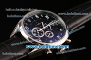 Tag Heuer Mikrograph Chrono Miyota OS10 Quartz Steel Case with White Markers and Black Dial