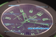 Hublot Big Bang Swiss Valjoux 7750 Automatic Ceramic Case with Black Dial and Green Markers