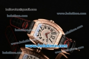 Franck Muller Conquistador Grand Prix Asia Automatic Rose Gold Case with Black Arabic Numeral Markers and White Dial