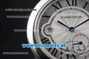 Cartier Ballon Bleu De Large Asia 2813 Automatic Two Tone Case/Bracelet with Silver Dial and Roman Numeral Markers