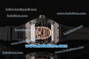 Richard Mille RM 52-01 Swiss ETA 2671 Automatic PVD Case with Black Rubber Bracelet Skeleton Dial and White Markers - 1:1 Original