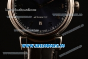 IWC Da Vinci Swiss ETA 2892 Automatic Steel Case with Black Dial White Stick Markers and Genuine Leather Strap