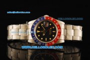 Rolex GMT-Master Swiss ETA 2846 Automatic Movement Steel Case with Yellow Markers and Ceramic Bezel