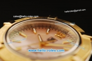 Tag Heuer Aquaracer Swiss ETA Quartz Movement Gold Bezel with Pink MOP Dial and Stick Markers