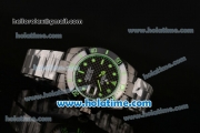 Rolex Submariner Asia 2813 Automatic PVD Case with Green Markers and Carbon Fiber Dial