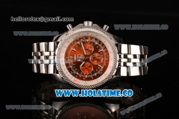 Breitling Bentley 6.75 Asia 2813 Automatic Full Steel with Red Dial and Stick Markers