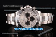 Rolex Daytona Chrono Swiss Valjoux 7750 Automatic Steel Case with PVD Bezel White Dial and White Stick Markers (JF)