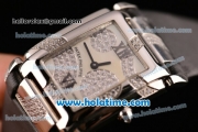 Patek Philippe Twenty-4 Swiss Quartz Steel Case with Black Leather Strap and Diamond/MOP Dial