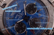 Breitling Chronomat B01 GMT Swiss Valjoux 7750 Automatic Steel Case/Strap with Blue Dial