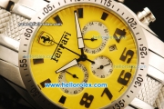 Ferrari Chronograph Quartz Movement Full Steel with Yellow Dial