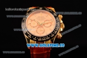 Rolex Daytona Chrono Swiss Valjoux 7750 Automatic Yellow Gold Case with Ceramic Bezel Stick Markers and Gold Dial (BP)