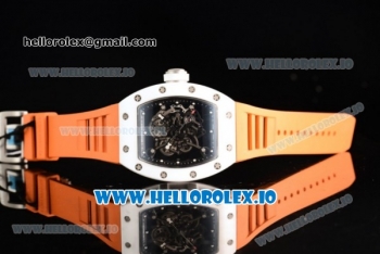 Richard Mille RM 055 Bubba Watson 9015 Automatic Ceramic Case with Black Dial Dots Markers and Rubber Strap