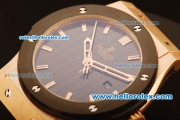 Hublot Classic Fusion Automatic Rose Gold Case with PVD Bezel and Black Carbon Fiber Dial - ETA Coating