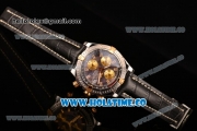 Breitling Chronomat Evolution Swiss Valjoux 7750 Automatic Steel Case with Grey Dial and Yellow Gold Stick Markers (BP)