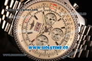 Breitling Bentley 6.75 Speed Chrono Swiss Valjoux 7750 Automatic Steel Case with Stick Markers and Beige Dial (GF)