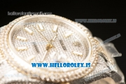 Rolex Day Date II YG Two Tone Case With All Diamond Roman ETA 2836 Auto Best Edition