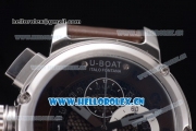 U-Boat Chimera Skeleton Chronograph Miyota OS10 Quartz Steel Case with Skeleton Dial and Brown Leather Strap