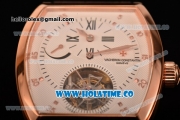 Vacheron Constantin Malte Tourbillon Regulateur Flying Tourbillon Manual Winding Rose Gold Case with White Dial Brown Leather Strap and Diamonds Markers