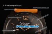 Panerai Radiomir 1940 3 Days Paneristi Forever PAM 532 Swiss ETA 6497 Manual Winding Carbon Fiber Case with Stick/Arabic Numeral Markers and Brown Leather Strap (ZF)