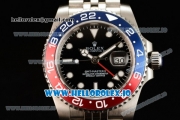 Rolex GTM-Master II 2836 Automatic Steel Case with Black Dial Dots Markers and Steel Bracelet