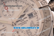 Breitling Avenger Chrono Swiss Valjoux 7750-SHG Automatic Stainless Steel Case Numeral Markers with Stainless Steel Strap and White Dial