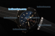 Hublot Big Bang King Chronograph Miyota Quartz Movement PVD Case with Black Dial and Black Rubber Strap