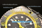 Rolex Sea-Dweller Deepsea Asia 2813 Automatic Steel Case/Strap with Black Dial and Yellow Diver Index