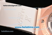 Hublot Big Bang Clone HUB4100 Automatic Rose Gold Case with White Ceramic Bezel and White Dial - 1:1 Original (TW)