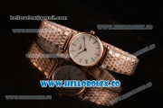 Longines La Grande Classique SWISS QUARTZ Rose Gold Case with White Dial Roman Numeral Markers and Rose Gold Bracelet