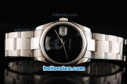 Rolex Day Date Swiss ETA 2836 Automatic Movement Full Steel with Black Dial