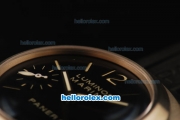 Panerai Luminor Marina PAM177 Swiss ETA 6497 Manual Winding Movement Titanium Case with Black Dial and Black Rubber Strap
