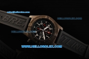 Breitling Super Avenger Swiss Valjoux 7750 Automatic Movement PVD Case with Black Dial and white Markers 48mm