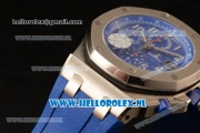 Audemars Piguet Royal Oak Offshore Chronograph 3126 Auto Steel Case with Blue Dial and Blue Rubber Strap - 1:1 Original (JF)